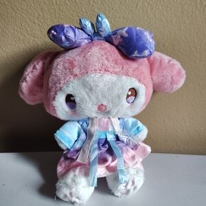 My Melody 10" Plush Collectible Purple Hair Bow Hello Kitty & Kuromi Friend